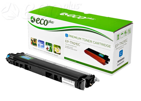 TN210C -  - TN210C, TN230C ECOPLUS BROTHER COLOR TONER CARTRIDGE, CYAN, 1.4K YIELD