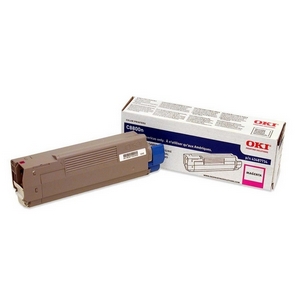 43487734 - N02581 - Oki Magenta Toner Cartridge - Magenta - Laser - 6000 Page - 1 Each