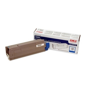 43487735 - N02580 - Oki Cyan Toner Cartridge - Cyan - Laser - 6000 Page - 1 Each