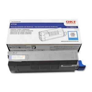 43866103 - Q54581 - Oki Cyan Toner Cartridge - Cyan - LED - 11500 Page - 1 Each