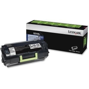 52D1H0L - QY8418 - Lexmark 521HL Toner Cartridge - Black - Laser - High Yield - 25000 Label