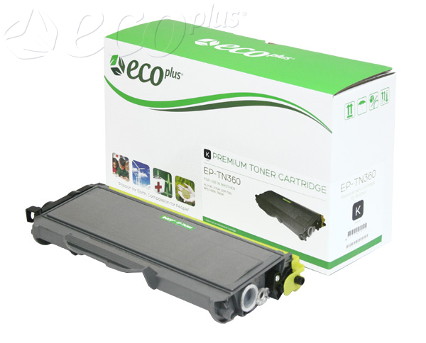 TN360 -  - TN360, TN330, TN2120 Ecoplus Brother Toner Cartridge Black Laser 2.6K High Yield 1 Each