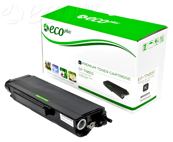 TN650 -  - TN650, TN620 ECOPLUS BROTHER TONER CARTRIDGE, BLACK, 8K HIGH YIELD